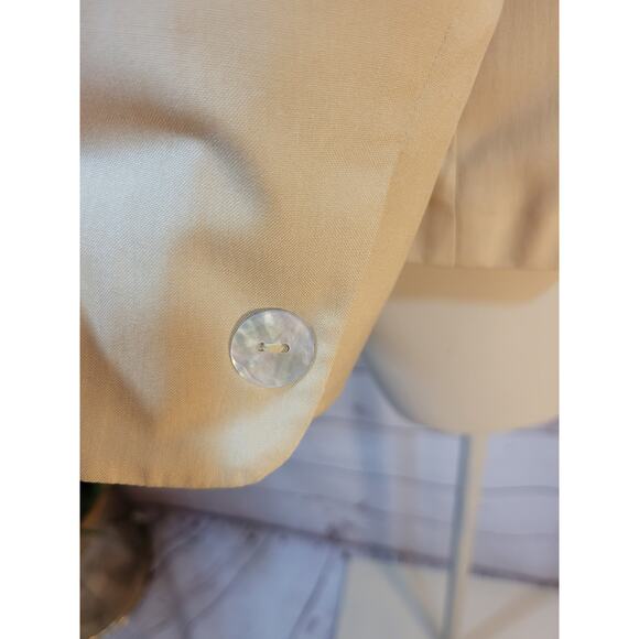 Melrose Collectibles Butterscotch shell buttons Silk Blazer Jacket Women's 12P - Picture 11 of 15
